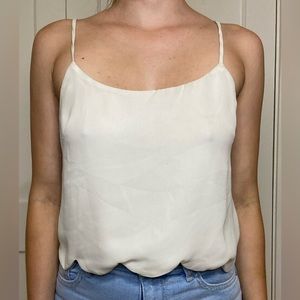 LA: HEARTS White Cloud Bottom Spaghetti Strap Crop Top